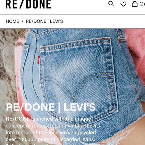 Redone denim skirt size 39/10 - Picture 3 of 7